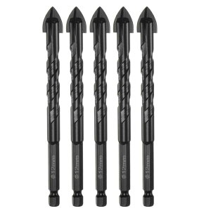 uxcell �h�����r�b�g �Z���~�b�N�^�C���@�J�[�o�C�h�@�u���b�N�p�@�O���X�@�v���X�`�b�N�@�ǃ~���[�p�@�u���b�N�@6mm�Z�p�V�����N�@12mm�R���N���[�g�r�b�g 5�{��