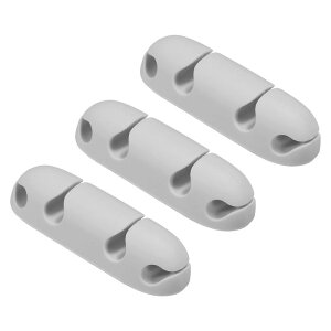 uxcell �P�[�u���N���b�v �R�[�h�I�[�K�i�C�U�[ �f�X�N�p 4 �X���b�g �V���R���S���R�[�h�z���_�[ �I�[�K�i�C�U�[ �P�[�u���}�l�[�W�����g USB�[�d�P�[�u���p �O���[ 3����