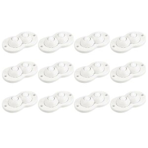 uxcell ���Ȑڒ��L���X�^�[�z�C�[�� �~�j��]�X�e�B�b�L�[ ���j�o�[�T���v�[���[ �r���� �S�~�� ���[�{�b�N�X�p �z���C�g 12��