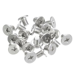 uxcell �t���b�g���E���h���l�W 304�X�e�����X�| �v���X�h���C�u�@�B�l�W �n�[�h�E�F�A�t�@�X�i�[ �Ƌ�ڑ��p M5-0.8 x 6mm 20��