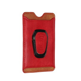 uxcell 粘着 テレフォンカードホルダー 台座付き PU 電話 財布 調整可能 スマートフォンまたはケース用 レッド