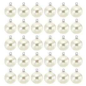 PATIKIL 16 mm パール装飾 100個 パールビーズ フェイクパール ペンダント装飾 美しい DIY 宝石製作 ブレスレット イヤリング ネックレス ウェディング クラフト用 シルバー ベージュ