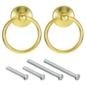 uxcell �����O�v���m�u �����o���܂� ���E���h�����O�m�u �S�[���h �T�[�N�� �P�� �h���b�T�[�H��I���[�h���[�u�p 2����