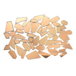 uxcell �D���t���A�N�����s�K���~���[�s�[�X�L�b�g DIY �~���[���C���X�g�[���~���[�r�[�Y �C�u�j���O�h���X �z �ߕ��p �u���E�� 50��