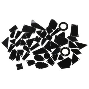 uxcell �D���t���A�N�����s�K���~���[�s�[�X�L�b�g DIY �~���[���C���X�g�[���~���[�r�[�Y �C�u�j���O�h���X �z �ߕ��p �u���b�N 50��