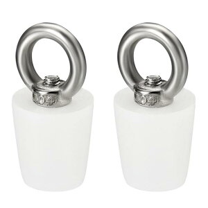 uxcell �V���R�[���S�����e�[�p�[�v���O �����O�t�� ������ �z���� �r�����p 17mm - 23 mm�ő̃o���O�X�X�g�b�p�[ �z���C�g 2��