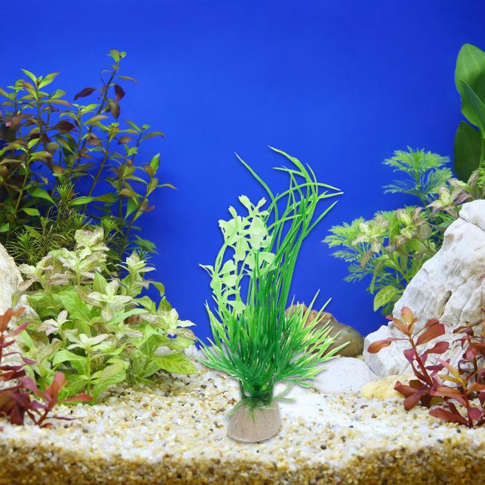 1周年記念イベントが VOCOSTE 水槽水族館の装飾植物 ミニ水族館の装飾 10個 13 グリーン プラスチック植物 ホワイト 水族館の装飾用 cm  水槽・アクアリウム内装