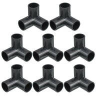 PATIKIL 20 mm U-PVC管継手 8個 3ウェイ エルボー サイドアウトレット ティー家具継手パイプコネクタ ガ…