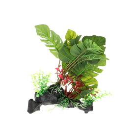 VOCOSTE 水族館プラスチック植物ツリー 水族館 模擬 プラスチック 植物 水槽 風景植物装飾用 1個 グリーン 20 cmx16 cm