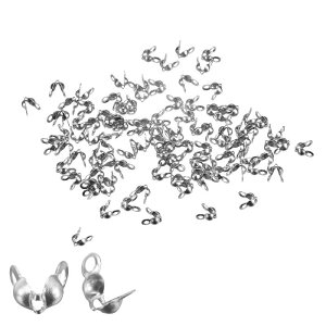 uxcell �I�[�v���r�[�h�`�b�v�m�b�g�J�o�[ 1.5 mm ���� �N�����V�F������ �t�H�[���h�I�[�o�[ �J���b�g�G���h�L���b�v �W���G���[���C�L���ODIY�N���t�g�p �V���o�[ 200��