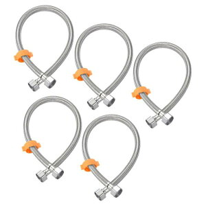 uxcell �֌��������C���R�l�N�^ G1/2���X x G1/2���X 500 mm���� �҂݂��� 304�X�e�����X�| �����z�[�X �V���o�[�g�[�� 5��