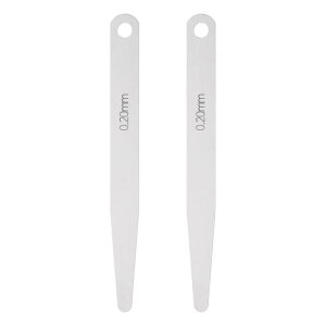 uxcell 2������ ���[�g�������݃Q�[�W 0.2mm �P�I�[�o���^ 3CR-13�X�e�����X�|�� �o���u�C�� �M�^�[ �X�p�[�N�v���O�p ���ԑ���H��