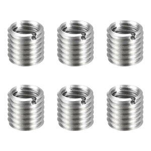 uxcell 6�� �C���T�[�g ���l�WM10 �I�l�WM12 �G���U�[�g ���C���X���b�h 12mm 303�X�e�����X �w���J���R�C�� ���ߍ��݃i�b�g �C���T�[�g�i�b�g �V���o�[