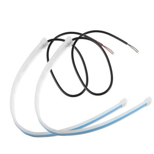 uxcell �J�[LED�w�b�h���C�g�X�g���b�v �f�C�^�C�������j���O���C�g�p �E�C���J�[�o���u �e�[���u���[�L���C�g LED�X�g���b�v �z���C�g �C�G���[ 45cm 1�y�A