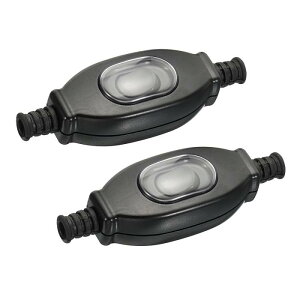 uxcell 6 mm�h���A�v���C�A���X�X�C�b�` AC 250V 3A ON/OFF �C�����C���R�[�h���b�J�[�X�C�b�`IP65 �����v�p CE�F�� �u���b�N 2����