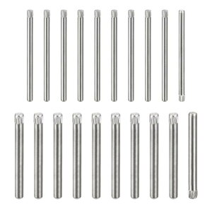 uxcell 304�X�e�����X�X�`�[���_�E�G���s�� 20��2.6x3 mm��20��3.1x4mm �j�[�h���w�b�h�t���b�g�V�����t�@�[�h�G���h�_�E�G���s�� �x�b�h�V�F���t�y�O�T�|�[�g�V�F���t�t�@�X�e���v�f�T�|�[�g