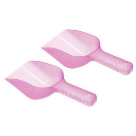PATIKIL アイススクープ 2個 プラスチック 15x8.3x6 cm 製氷機 小麦粉 シリアル 砂糖 シャベル キッチン バー パーティー用 ピンク
