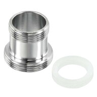 PATIKIL M22*1.0オス-M18*1.0オスねじ 蛇口アダプター クロームメッキ エアレーター コネクタ継手 ガーデ…