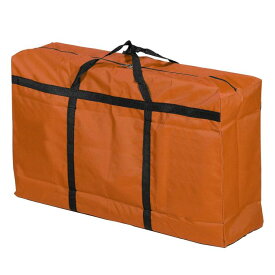 PATIKIL ジッパー付き収納トート 折りたたみ式 引っ越しトートバッグ 重型 寝具用 230L オレンジ