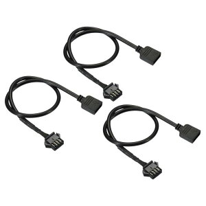 PATIKIL 4�s�� 12V 30cm���� �R���s���[�^ �}�U�[�{�[�h �C���^�[�t�F�C�X - SM4P ���X�����P�[�u�� 3���� �d���A�_�v�^ �v���X�`�b�N ���^�� RGB �t�@���p LED �X�g���b�v �u���b�N