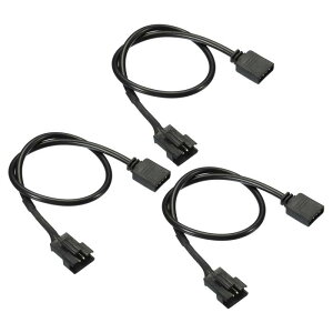 PATIKIL 4�s�� 12V 30cm���� �R���s���[�^ �}�U�[�{�[�h �C���^�[�t�F�C�X - SM4P �I�X�����P�[�u�� 3���� �d���A�_�v�^ �v���X�`�b�N ���^�� RGB �t�@���p LED �X�g���b�v �u���b�N