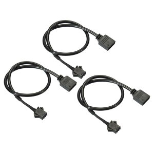 PATIKIL 3�s�� 5V 30cm���� �R���s���[�^ �}�U�[�{�[�h �C���^�[�t�F�C�X - SM3P ���X�����P�[�u�� 3���� �d���A�_�v�^ �v���X�`�b�N ���^�� RGB �t�@���p LED �X�g���b�v �u���b�N