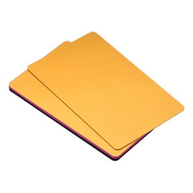 PATIKIL 0.8 mm メタルビジネスカード 6個 ブランクネームカード 陽極酸化アルミニウム DIYギフトカード用 ゴールデン パープル ブラック