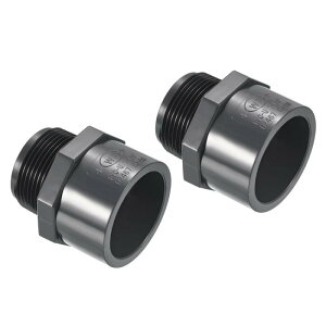 PATIKIL 1-1/4NPTNPT IX˂ǌp 2 UPVC 42.2 mm\Pbg XPW[80 ǃz[XRlN^[A_v^[ zǗp O[