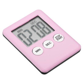 PATIKIL デカタイマー キッチンカウントダウンタイマー キッチンタイマー 1個 小型 磁気付き 大型液晶ディスプレイ 大きい声 分 秒 キッチン用 ゲーム用 ピンク