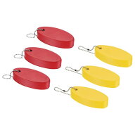 PATIKIL フローティングキーホルダー プラスチック製 6 個マリンセーリング オーバルキーチェーン 浮力の…