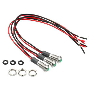 PATIKIL AC/DC 12-24V 6 mm VOiCWP[^Cg 3 tbVpl}Eg h LED VF 150 mmP[ut O[