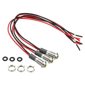 PATIKIL AC/DC 12-24V 6 mm �V�O�i���C���W�P�[�^���C�g 3�� �t���b�V���p�l���}�E���g �h�� LED �����V�F�� 150 mm�P�[�u���t�� �C�G���[