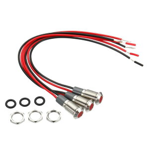 PATIKIL AC/DC 12-24V 8 mm VOiCWP[^Cg 3 tbVpl}Eg h LED VF 150 mmP[ut bh