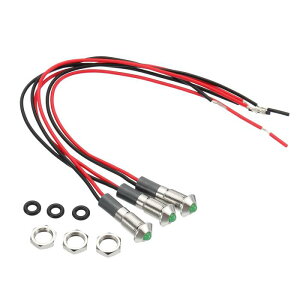 PATIKIL AC/DC 3-6V 6 mm �V�O�i���C���W�P�[�^���C�g 2�� �ʌ^�w�b�h�p�l���}�E���g �h�� LED ���^���V�F�� 150 mm�P�[�u���t�� �O���[��