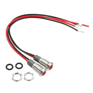 PATIKIL AC/DC 12-24V 8 mm VOiCWP[^Cg 2 tbVpl}Eg h LED ^VF 150 mmP[ut bh