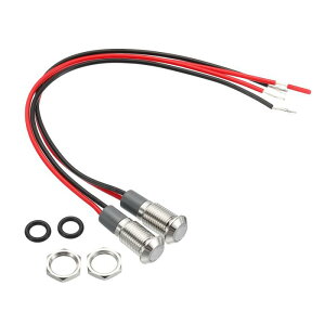 PATIKIL AC/DC 12-24V 8 mm VOiCWP[^Cg 2 tbVpl}Eg h LED ^VF 150 mmP[ut zCg