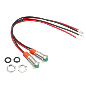 PATIKIL AC/DC 12-24V 8 mm ^CWP[^[Cg 2 ʌ^wbhpl}Eg h LEDM 150 mmP[ut O[