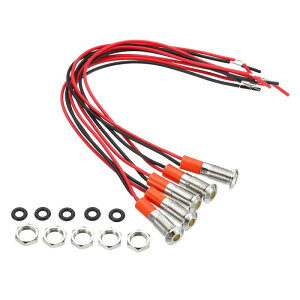 PATIKIL AC/DC 12-24V 6 mm ^CWP[^[Cg 5 tbVpl}Eg h LEDM 150 mmP[ut O[