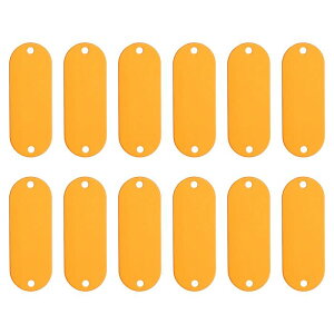 PATIKIL �A���~�󔒃^�O 2�� ���t�������X�^���s���O�󔒃X�y�b�gID���x�� �L�[�����O�t�� DIY�N���t�g�����p �S�[ ���h 12�Z�b�g