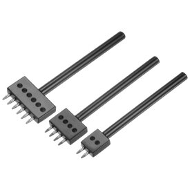 uxcell 2/4/6プロング プロングホールパンチツール プロング穴パンチャー ラウンド穴ステッチチゼル レザークラフト用 6mmスチールプロンプロー