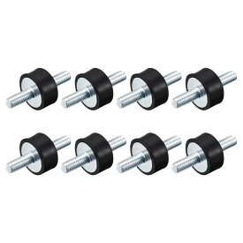 uxcell ラバーマウント M6x18 mm 防振装置 スタッドショックアブソーバー オス エアコンプレッサー ガレージモーター ディーゼルエンジン用 20x15 mm 8個