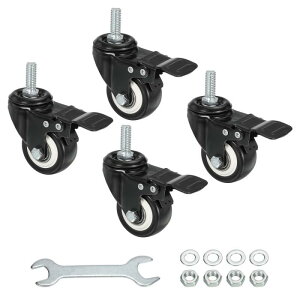 uxcell XCxlWtXeLX^[ 9.5mm-16UNClW PULX^[zC[ u[Lt 110|h̉׏d ƋJ[gp 50mm ubN 4