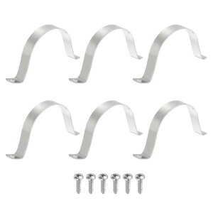 uxcell 6�Z�b�g 76mm(3�C���`) �����z�[�������p�C�v�X�g���b�v 304�X�e�����X�|���R���W�b�g�N�����v ����U�T�|�[�g �w�r�[�f���[�e�B�[�p�C�v�N�����v �Z���t�^�b�s���O�X�N�����[�t�� �z