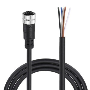 uxcell M12 5�s�� �X�g���[�g ���X �q��p�R�l�N�^�P�[�u�� 3.3ft �h��IP67 �q��p�Z���T�[�d�C�P�[�u��