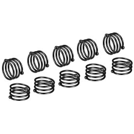 uxcell ナプ キンリング 金属ナプ キンバックル テーブルの装飾 ダイニング ホリデーパーティー DIY用 内径38mm ブラック 12個