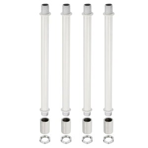 uxcell �l�W�t���G�N�X�e���V�������b�h�L�b�g �˂�M10x1 mm ����150 mm �J�b�v�����O�i�b�g �ی^�X���[�u�R�l�N�^ �˂����݃p�C�v�Z�p�i�b�g�t�� �z���C�g 4�Z�b�g