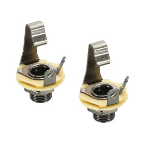 uxcell �M�^�[���̓W���b�N 6.5 mm �X�e���I�W���b�N ���m�p�l����t�\�P�b�g �u���b�N �M�^�[�x�[�X�X�s�[�J�[�t�b�g�X�C�b�`�p 2��