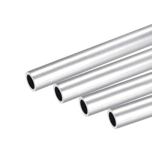 uxcell 6061�A���~���`���[�u �ۂ��`���[�u �p�C�v �O�a12 mm ���a9 mm ����250 mm 4�{��