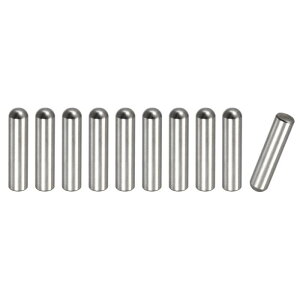 uxcell �_�E�G���s�� ���E���h�w�b�h�_�{�s�� 8 x 35 mm �V���o�[�g�[�� 304�X�e�����X�X�`�[�� �t���b�g�ʎ��G���h �E�b�h�x�b�h�V�F���t�y�O�T�|�[�g�V�F���t �Œ�G�������g 10����