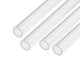 uxcell アクリルパイプ 透明 硬質丸管 ランプとランタン用 水冷システム用 内径10mm 外径14mm 全長15cm 4本